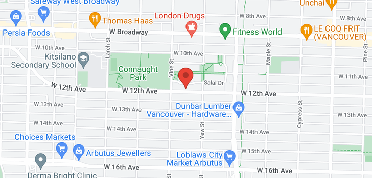 map of 2257 W 12TH AVENUE